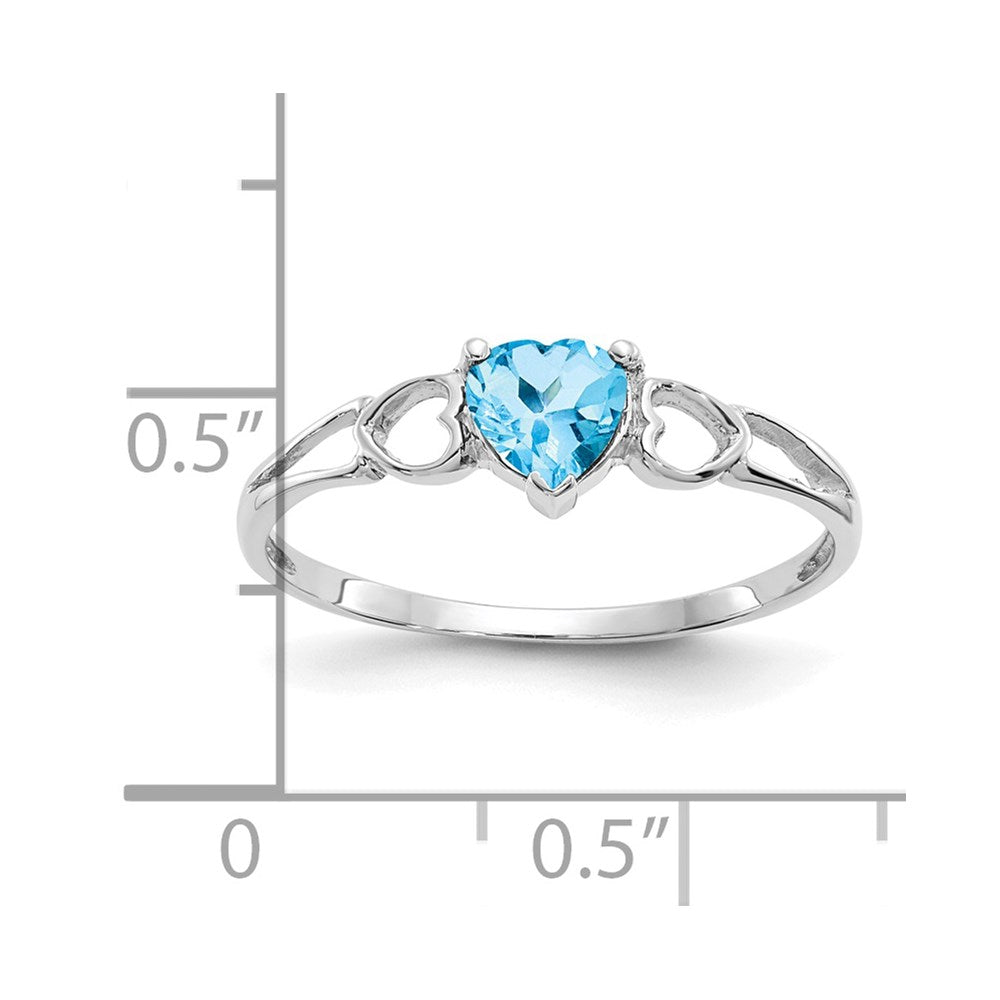 14k white gold blue topaz birthstone ring xbr177