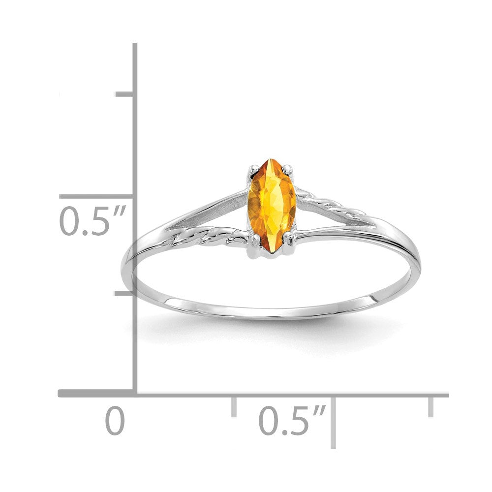 14k white gold citrine birthstone ring xbr200