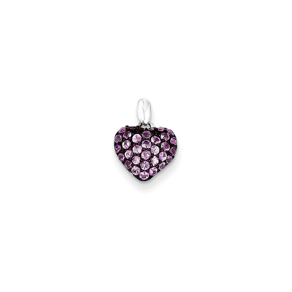 14k white gold pink sapphire pendant xp1353sp