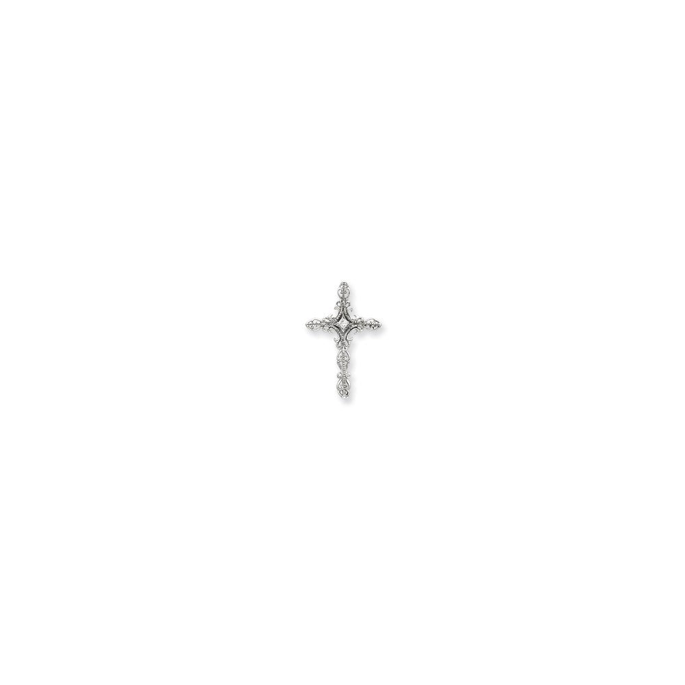 14k white gold vs real diamond cross pendant xp1776wvs