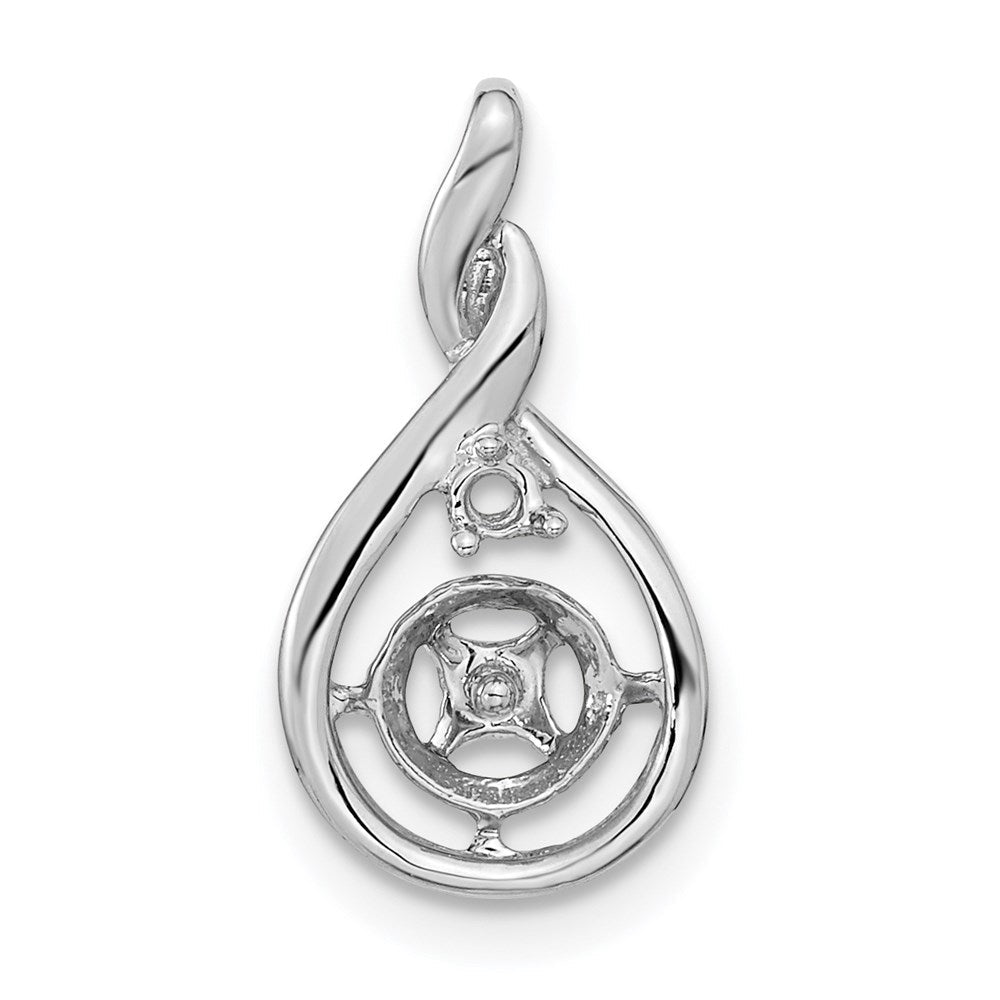 14k white gold 7mm white round fw cultured pearl aaa real diamond pendant xp246wpl aaa