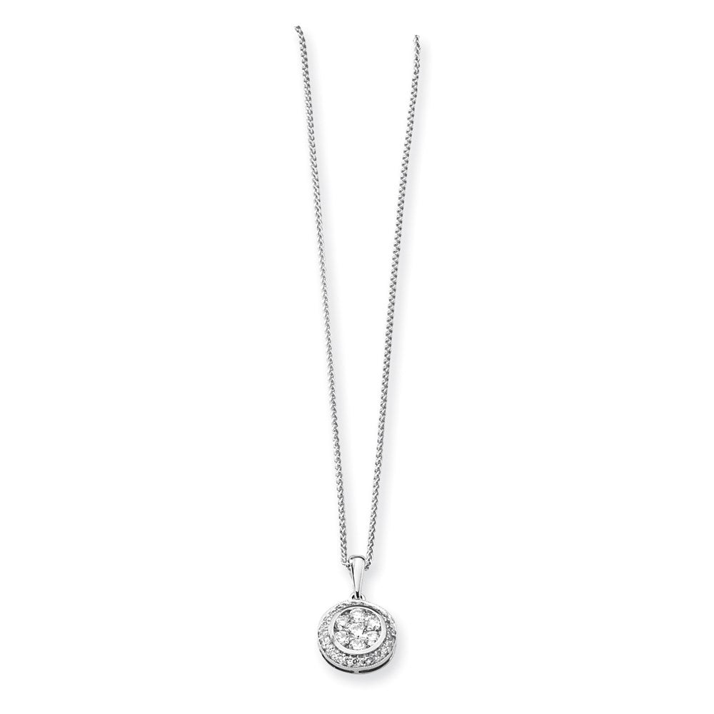 14k mystere white gold real diamond necklace xp2752aa