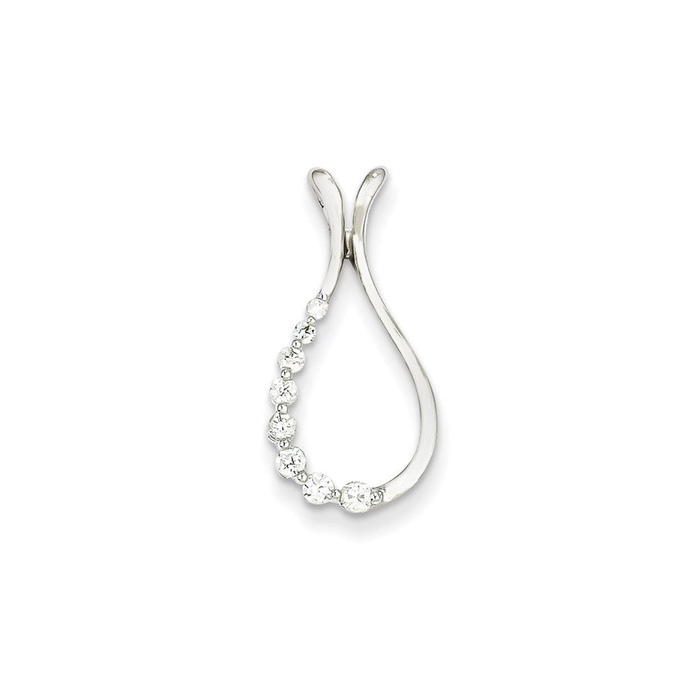 14k white gold real diamond teardrop pendant xp3008aa