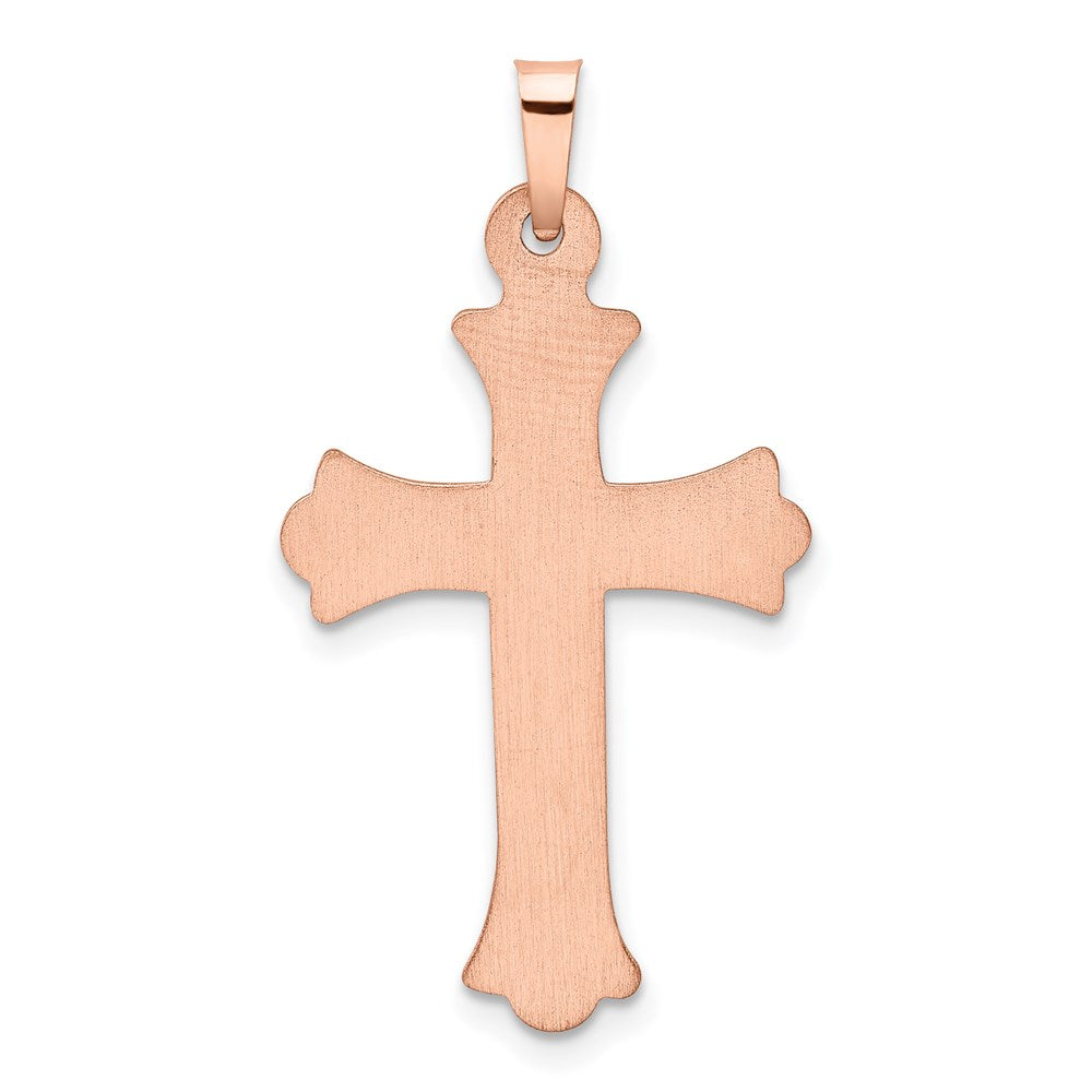 14k Two tone Diamond Cross Pendant