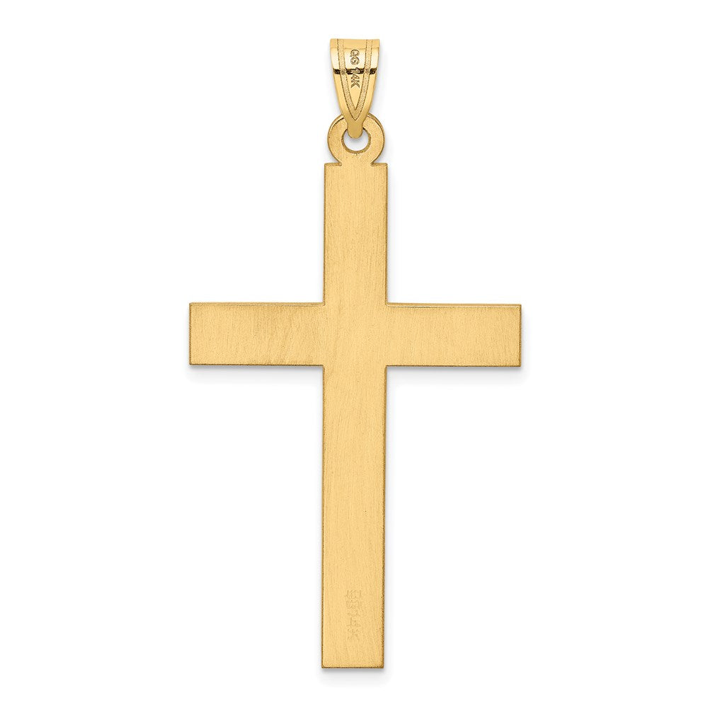 14k Polished .03ct. Diamond Cross Pendant