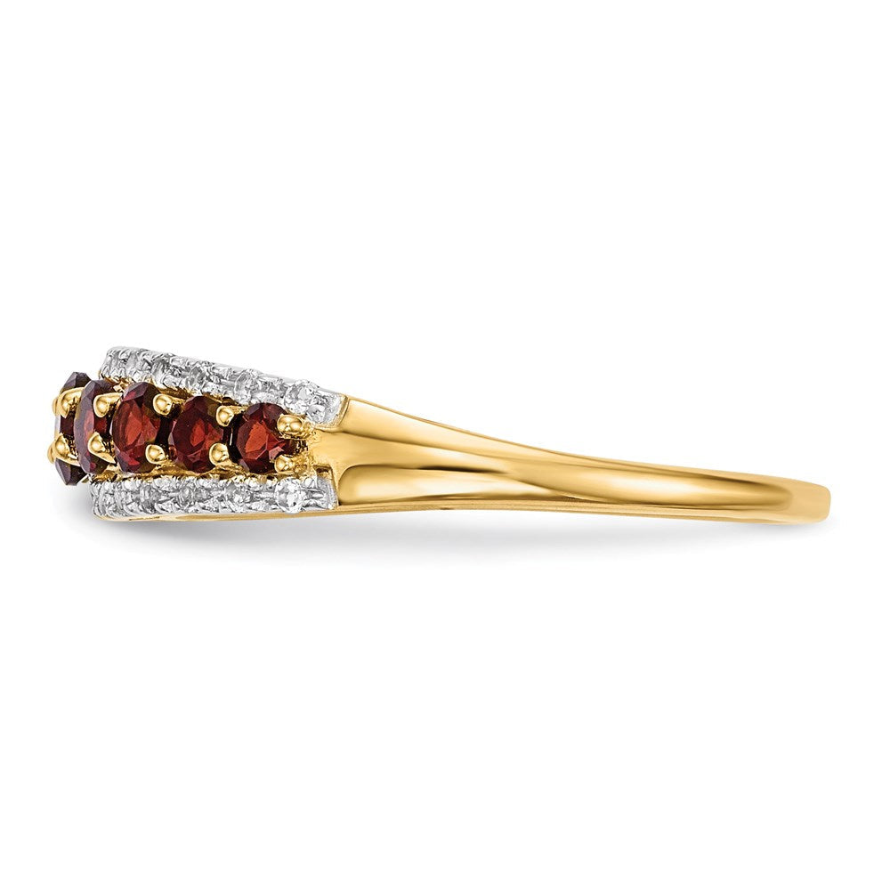 14k gold w mozambique garnet white topaz polished ring y13830ga aa