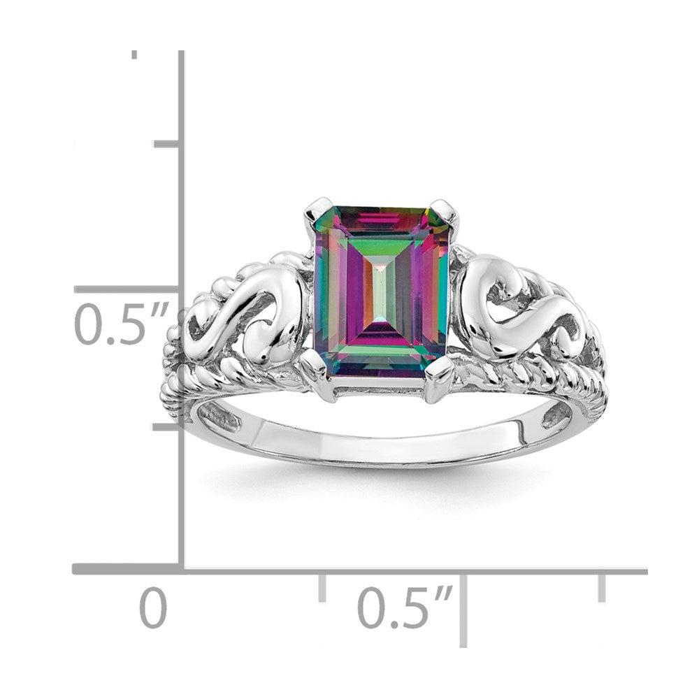 14k white gold mystic topaz ring y4678ft