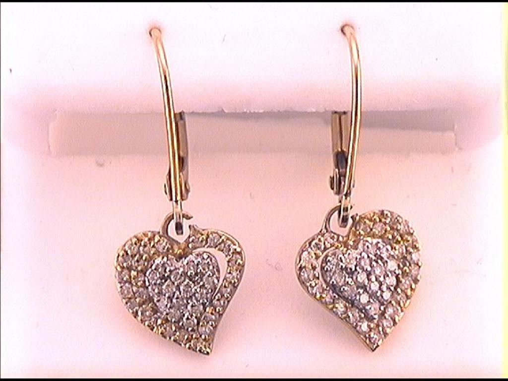 1/2CT-Diamond HEART EARRINGS