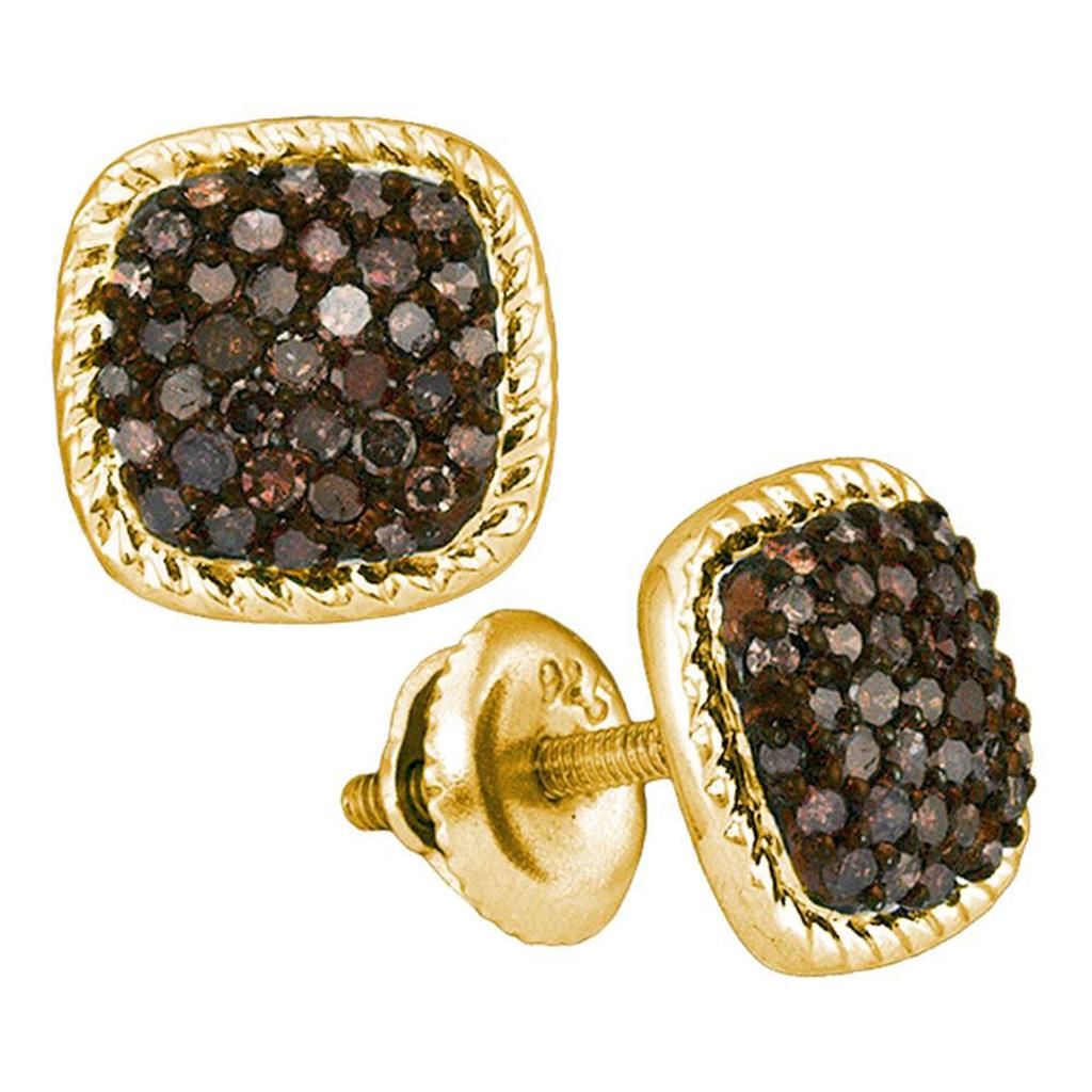 1/2CTW-Diamond NATURAL BROWN EARRING