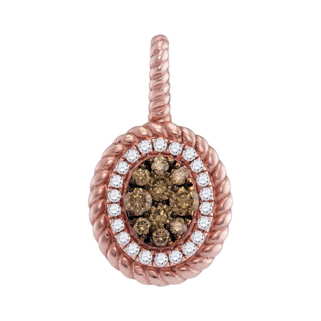 1/3CTW-Diamond BROWN FAHSION PENDANT