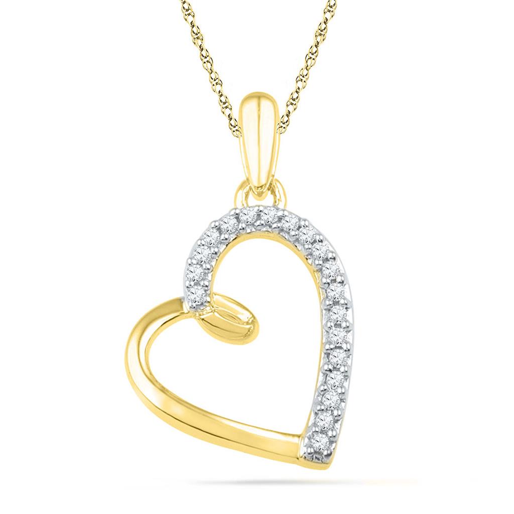 1/10CTW-Diamond GIFT HEART PENDANT