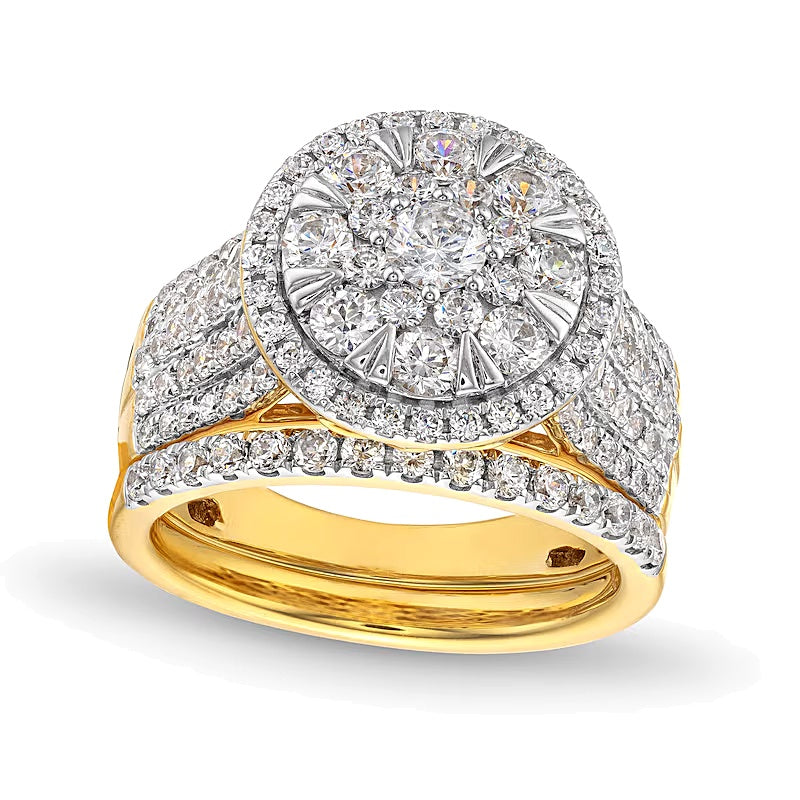 2.0 CT. TW Multi Diamond Frame Bridal Set in 10K Gold