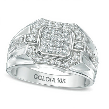 0.75 CT. TW Cushion-Shape Multi-Diamond Ring in 10K White Gold