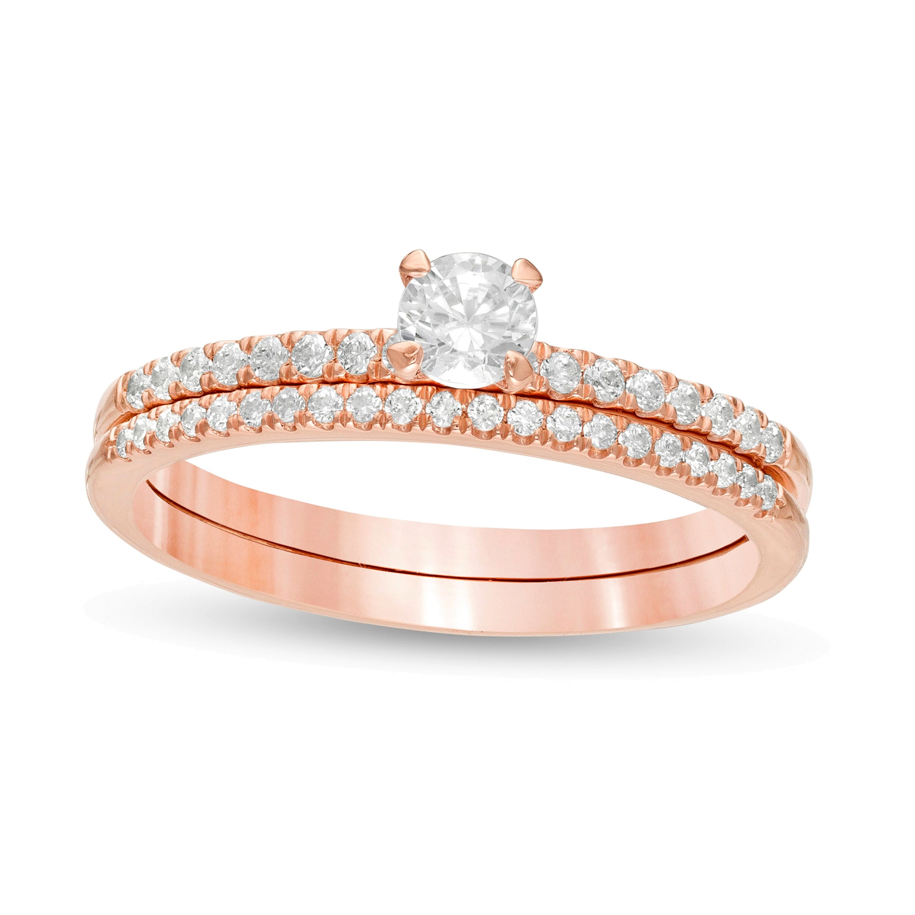 0.5 CT. TW Diamond Bridal Set in 10K Rose Gold