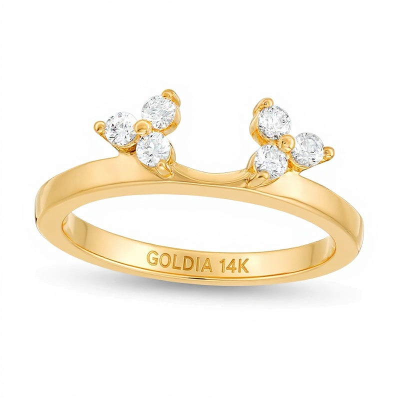 0.25 CT. TW Diamond Tri-Sides Solitaire Enhancer in 14K Gold