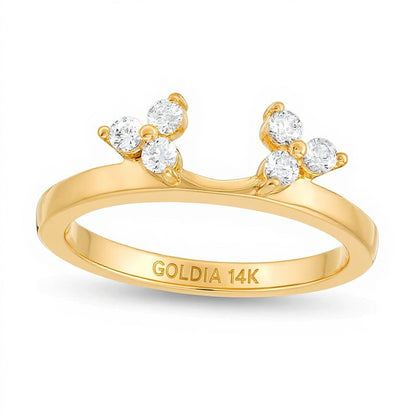 0.25 CT. TW Diamond Tri-Sides Solitaire Enhancer in 14K Gold