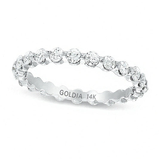 0.75 CT. TW Diamond Eternity Wedding Band in 14K White Gold
