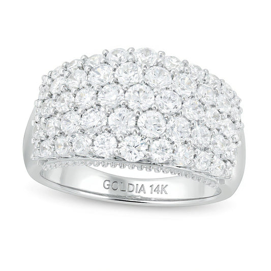 2.0 CT. TW Lab-Grown Diamond Multi-Row Ring in 14K White Gold (F/SI2)