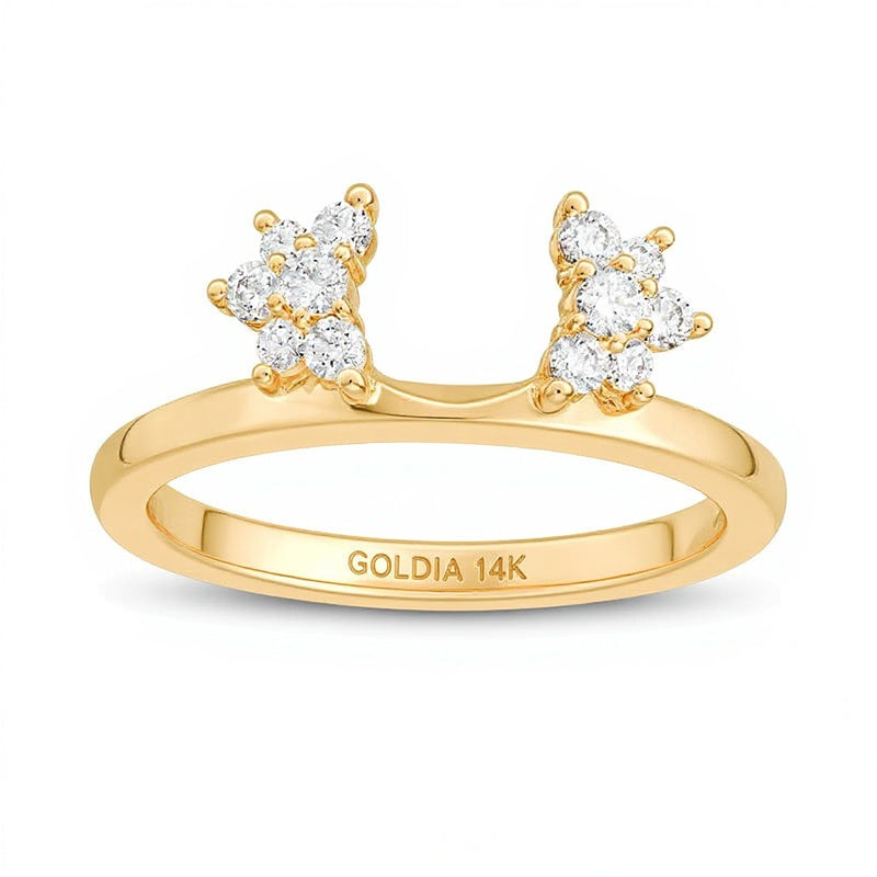 0.25 CT. TW Diamond Starburst Enhancer in 14K Gold