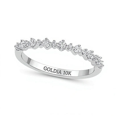 0.25 CT. TW Diamond Stack Anniversary Band in 10K White Gold