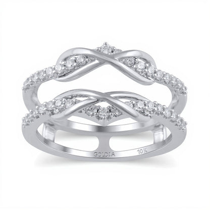 0.38 CT. TW Diamond Double Infinity Enhancer in 10K White Gold