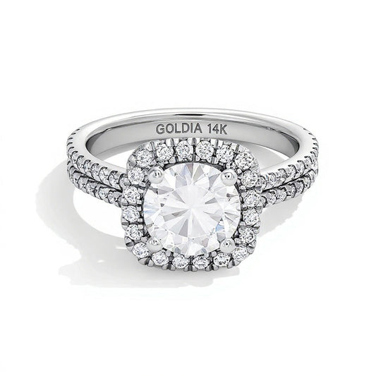 2.63 CT. TW Lab-Grown Diamond Frame Ring in 14K White Gold (F/SI2)