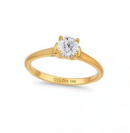 0.5 CT. Diamond Solitaire Engagement Ring in 14K Gold
