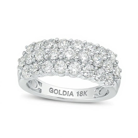 2.0 CT. TW Diamond Multi-Row Band in 18K White Gold