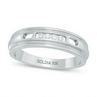 0.25 CT. TW Diamond Wedding Band in 10K White Gold