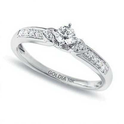 0.2 CT. TW Diamond Promise Ring in 10K White Gold