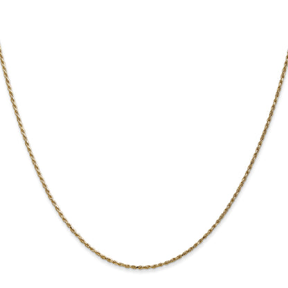 14k Yellow Gold 20 inch 1.15mm Diamond-cut Machine Made Rope with Lobster Clasp Chain Necklace