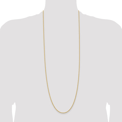 14k Yellow Gold 36 inch 2mm Regular Rope with Lobster Clasp Chain Necklace