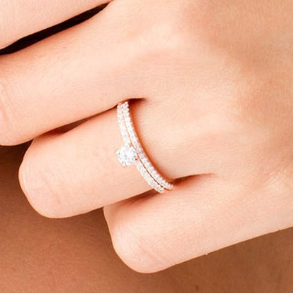 0.5 CT. TW Diamond Bridal Set in 10K Rose Gold