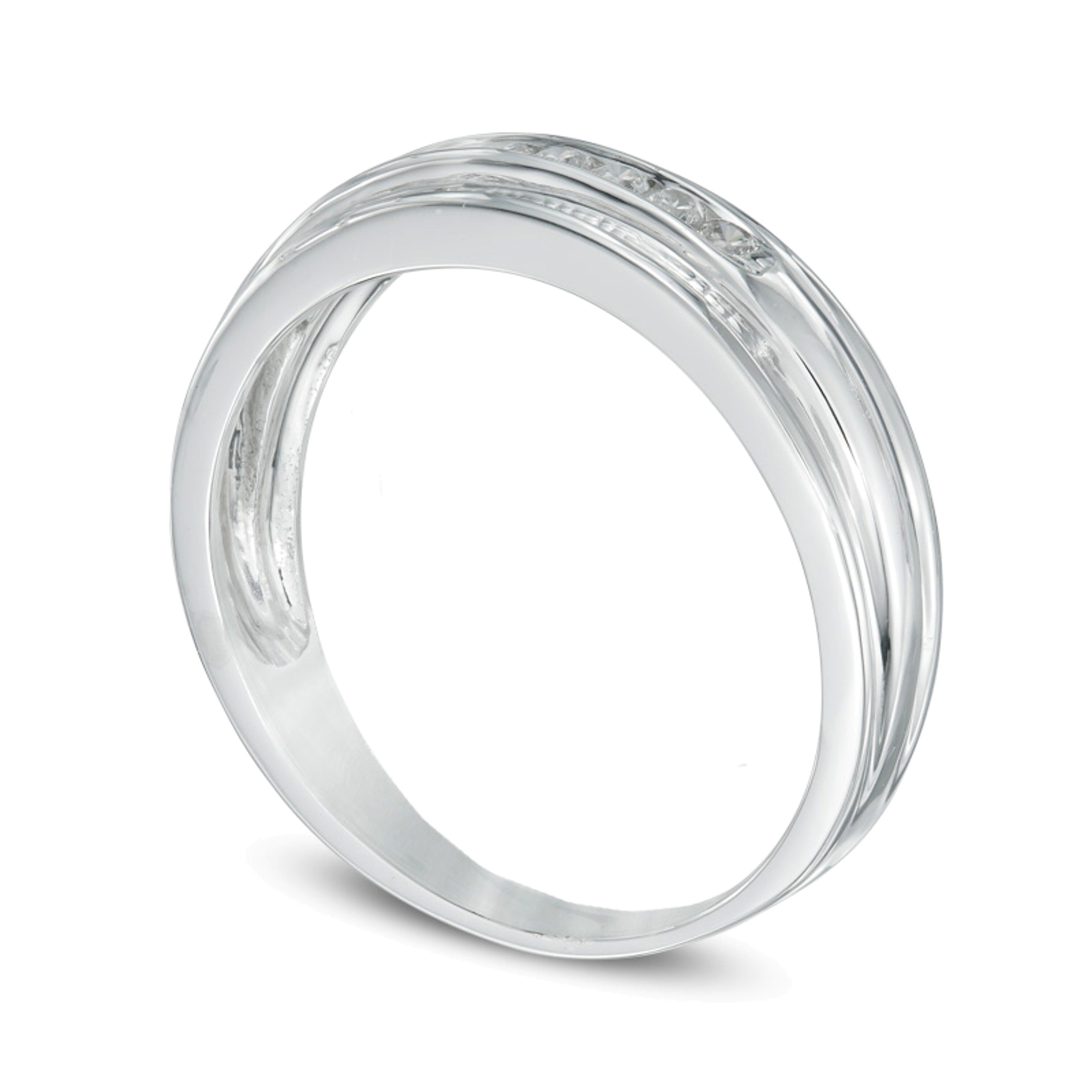 0.25 CT. TW Diamond Wedding Band in 10K White Gold