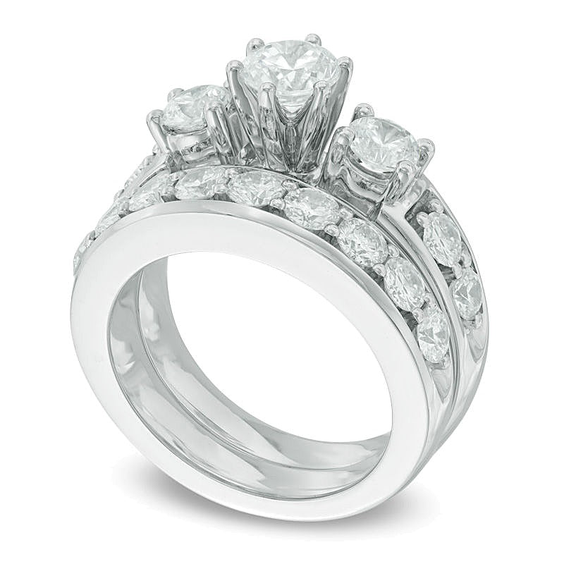 2.75 CT. TW Diamond Past Present FutureÂ® Bridal Set in 14K White Gold