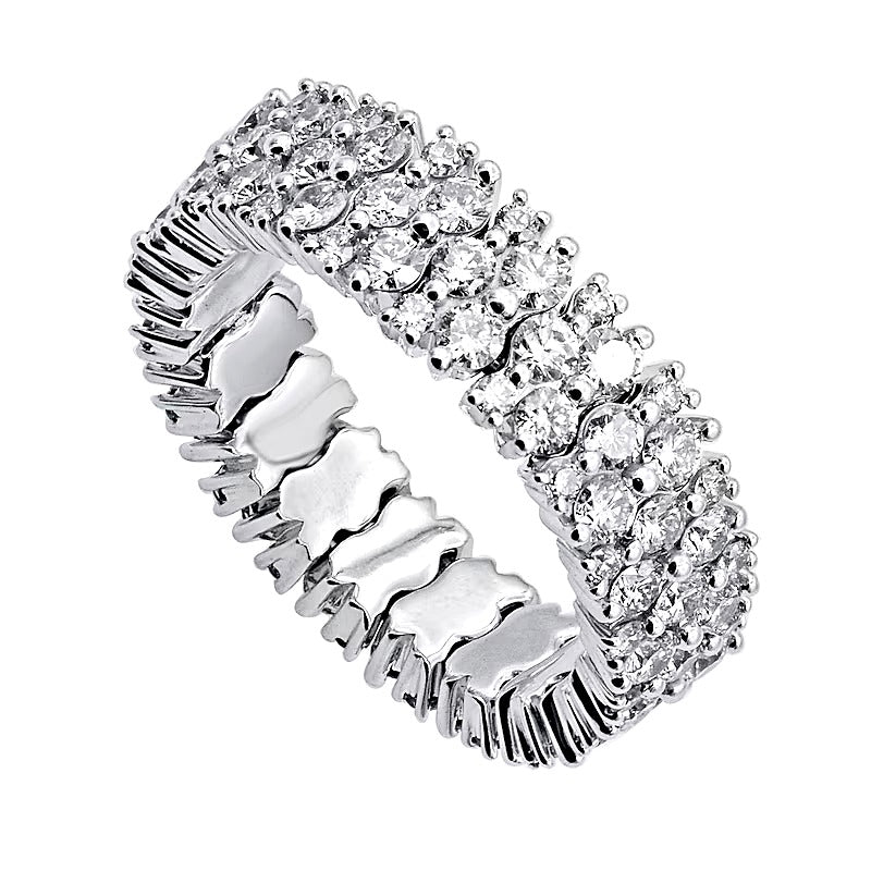 2.5 CT. TW Diamond Multi-Row Stretch Ring in 10K White Gold