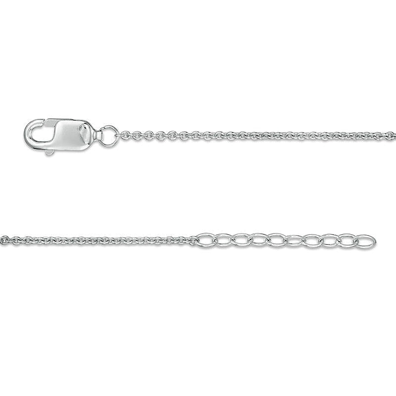 Lotus Flower Anklet in Sterling Silver - 10"