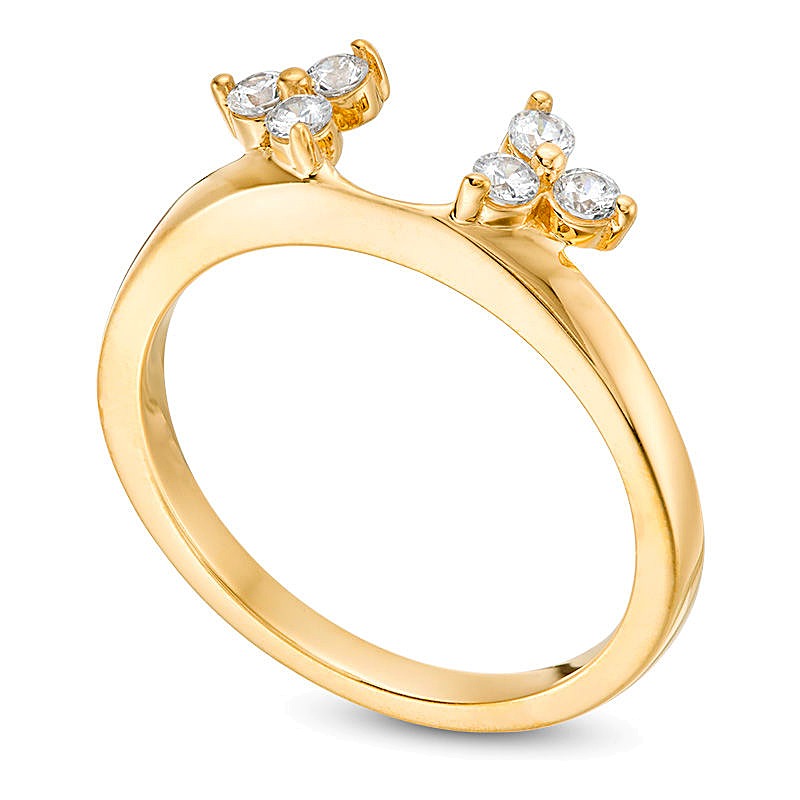 0.25 CT. TW Diamond Tri-Sides Solitaire Enhancer in 14K Gold
