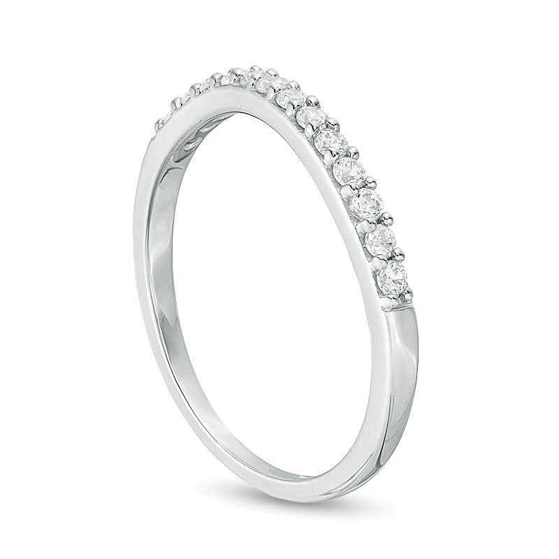 0.25 CT. TW Diamond Wave Anniversary Band in 10K White Gold