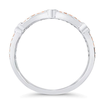 0.38 CT. TW Diamond Multi-Row Stacked Ring in 10K Two-Tone Gold