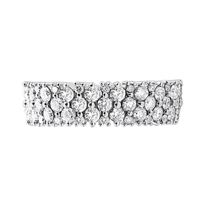 2.5 CT. TW Diamond Multi-Row Stretch Ring in 10K White Gold