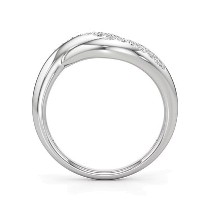 0.2 CT. TW Diamond Swirl Bypass Ring in Sterling Silver