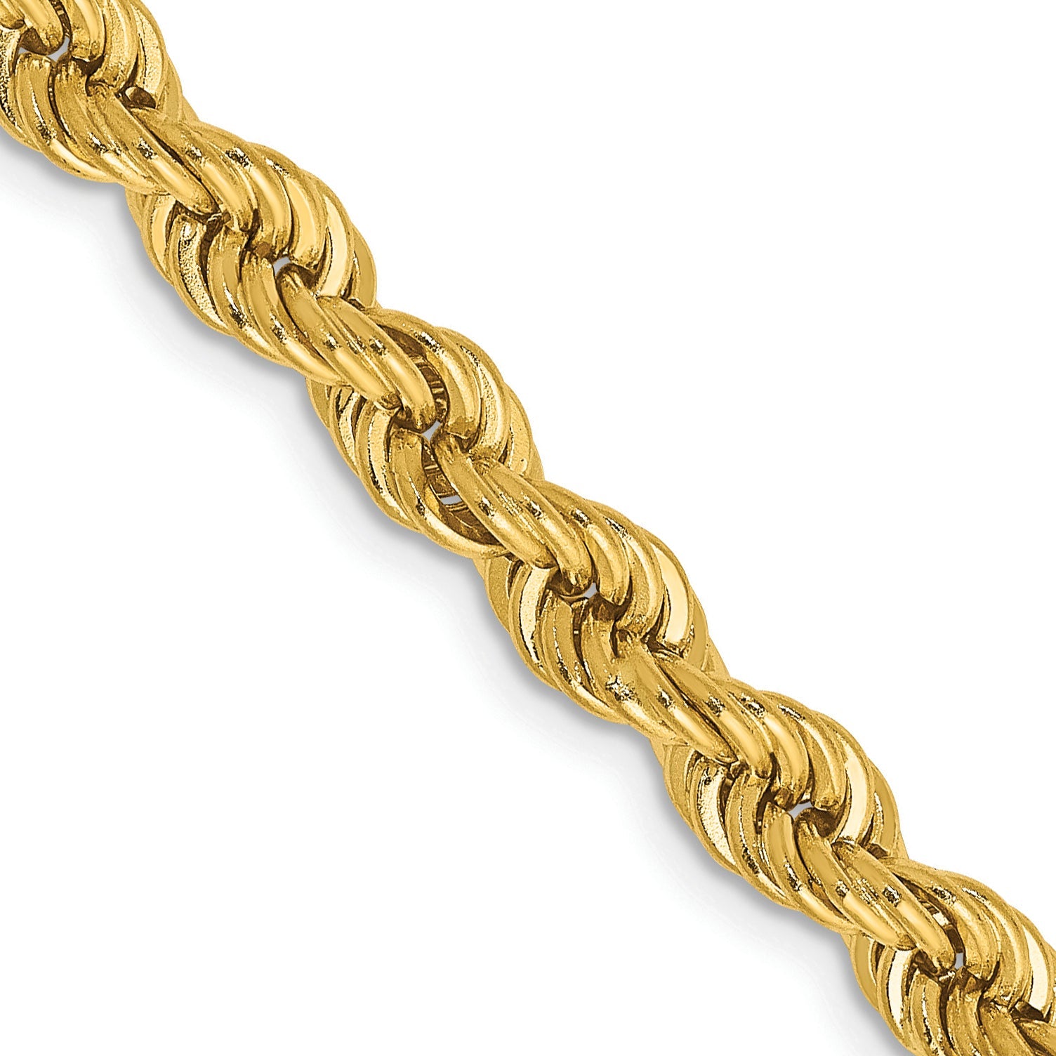 14k Yellow Gold 28 inch 5mm Regular Rope with Lobster Clasp Chain Necklace