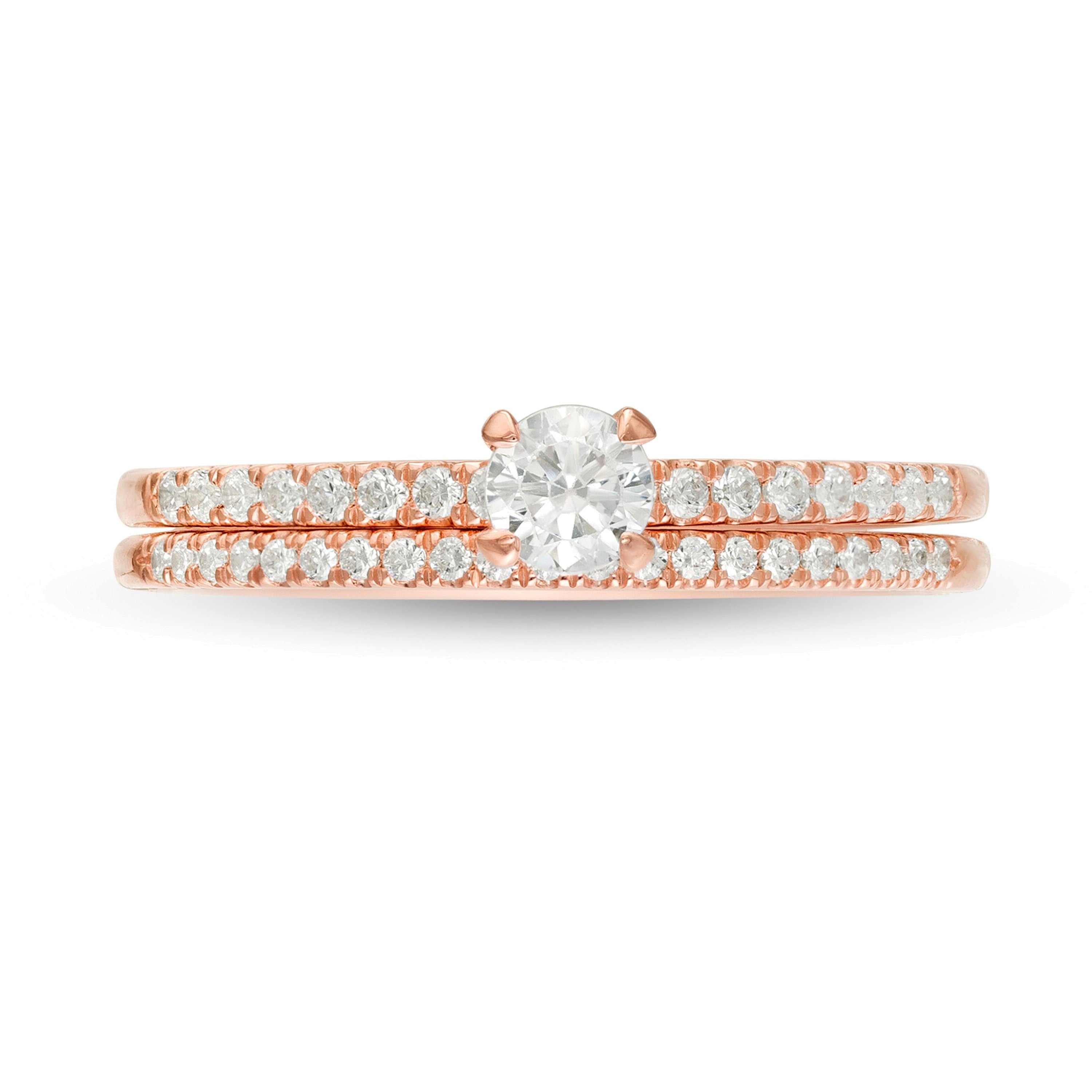 0.5 CT. TW Diamond Bridal Set in 10K Rose Gold