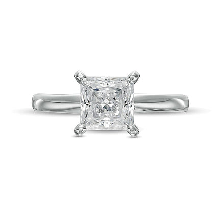 1.5 CT. Princess-Cut Lab-Grown Diamond Solitaire Engagement Ring in 14K White Gold (F/VS2)