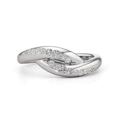 0.2 CT. TW Diamond Swirl Bypass Ring in Sterling Silver