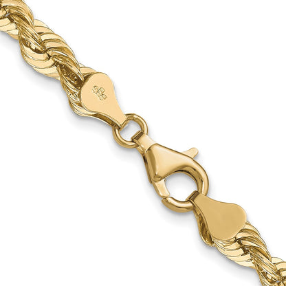 14k Yellow Gold 24 inch 6mm Regular Rope with Lobster Clasp Chain Necklace