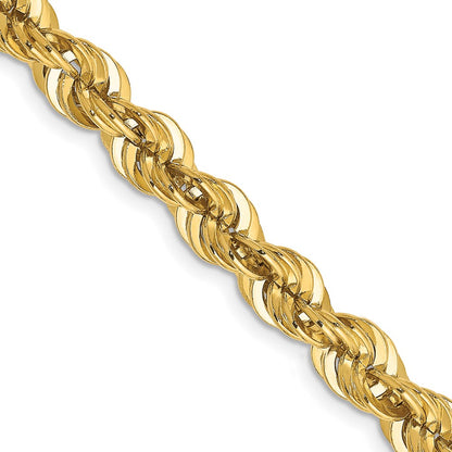 14k Yellow Gold 20 inch 6mm Regular Rope with Lobster Clasp Chain Necklace