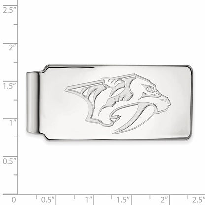 10K White Gold NHL LogoArt Nashville Predators Money Clip