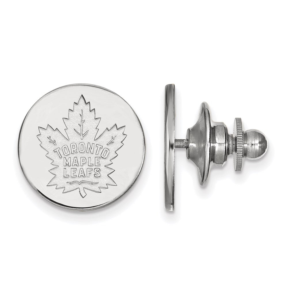 14K White Gold NHL LogoArt Toronto Maple Leafs Lapel Pin